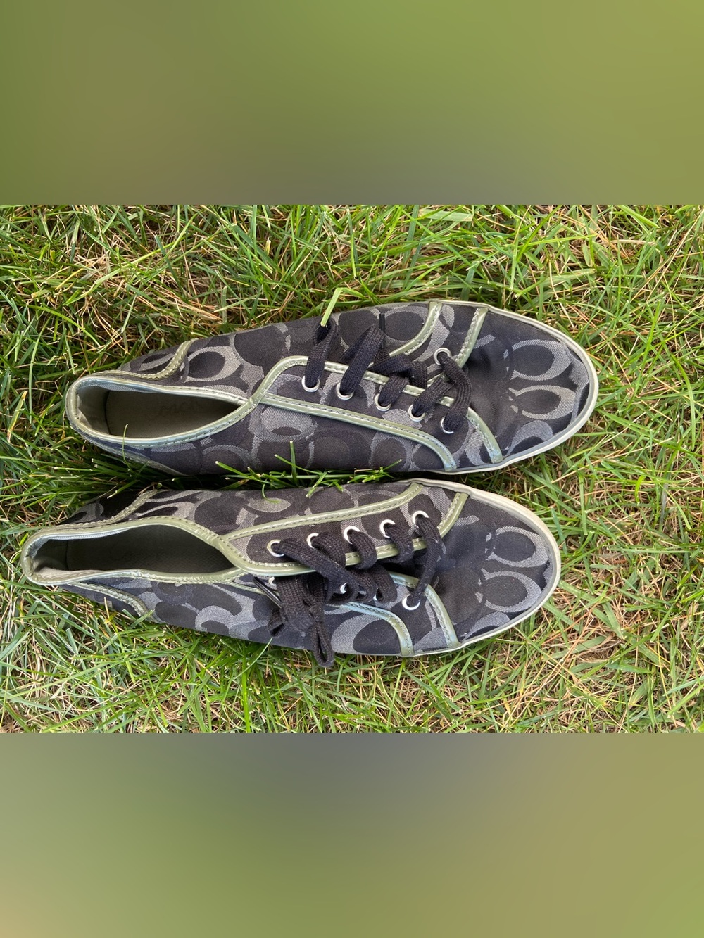 Coach Women’s Black Signature Canvas Sneakers size 11